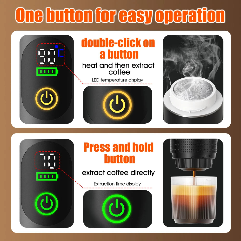 Portable espresso machine for travel, outdoor and camping